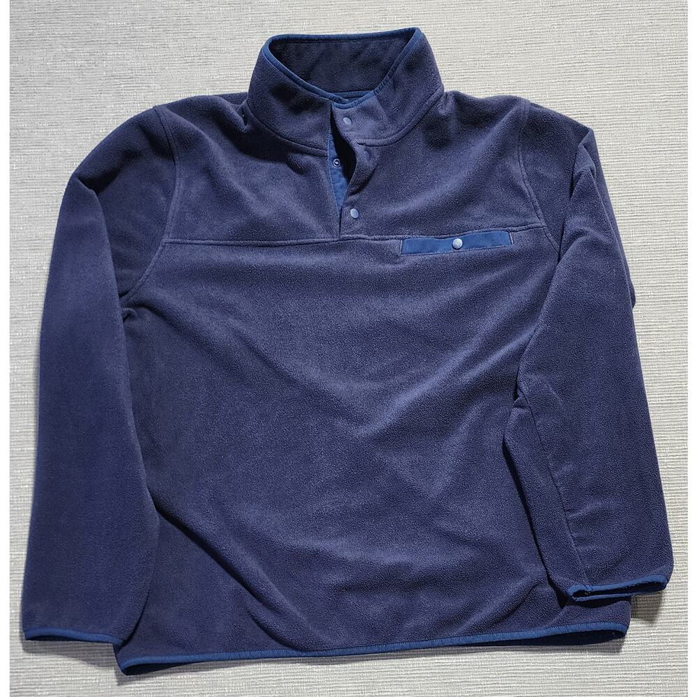 32 Degrees Heat Navy Blue Snap Pullover‎ Fleece Jacket Men’s XL